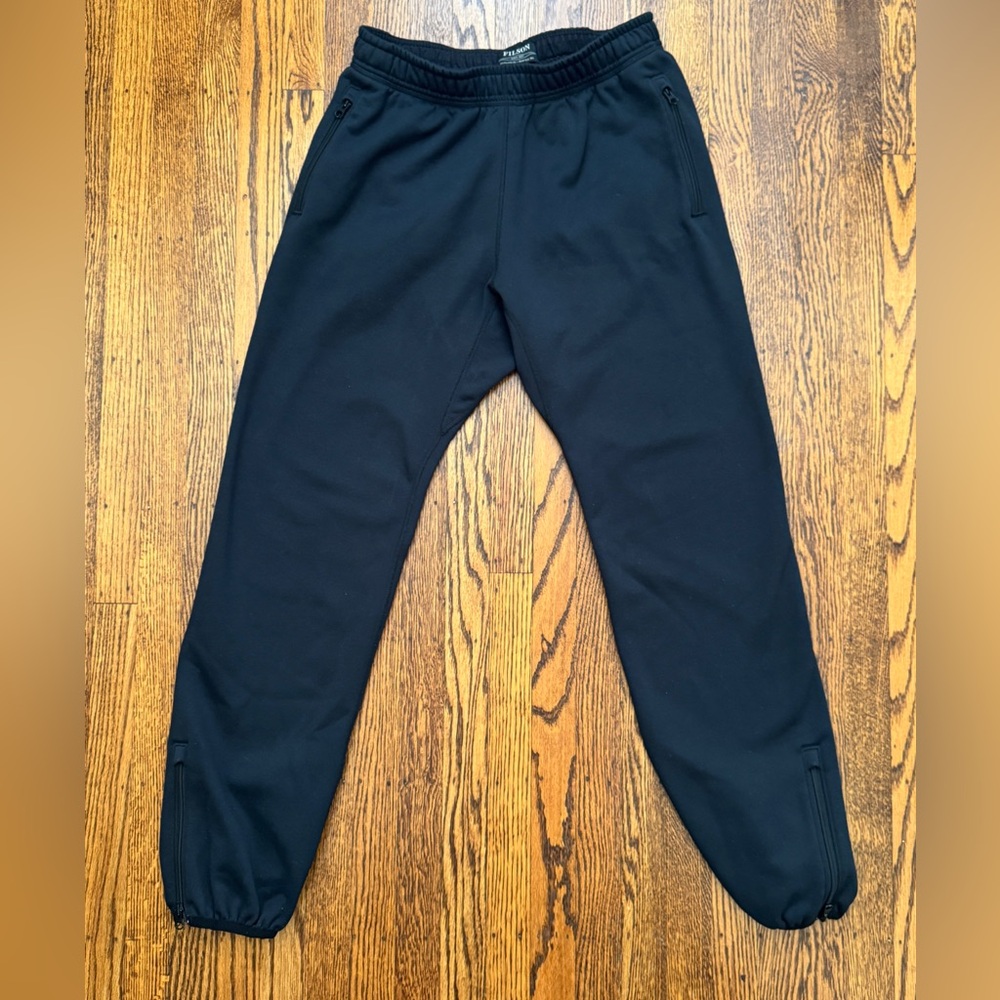 FILSON SIZE S GRANITE SPIRE FLEECE PANT SWEATPANTS BLACK